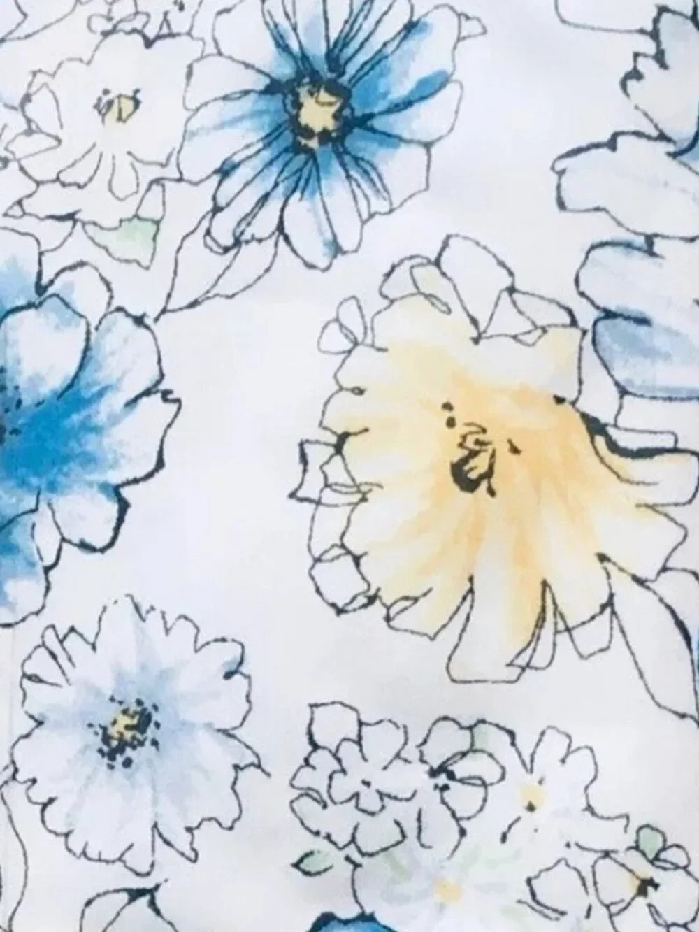 new Outlined Floral Cornflower Charter Club Solid 550 TC Cotton KING Sheet Set